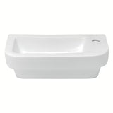 Bijeli keramički mali umivaonik Glacera Project 45x24 cm s otvorom pro za slavinu desno