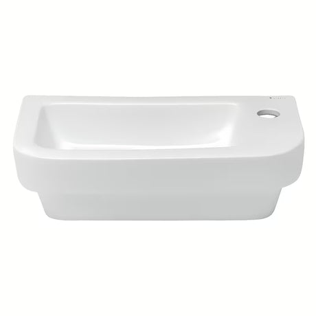 Bijeli keramički mali umivaonik Glacera Project 45x24 cm s otvorom pro za slavinu desno