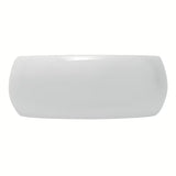 Okrugli bijeli keramički umivaonik na ploču Glacera Vallone bez preljeva