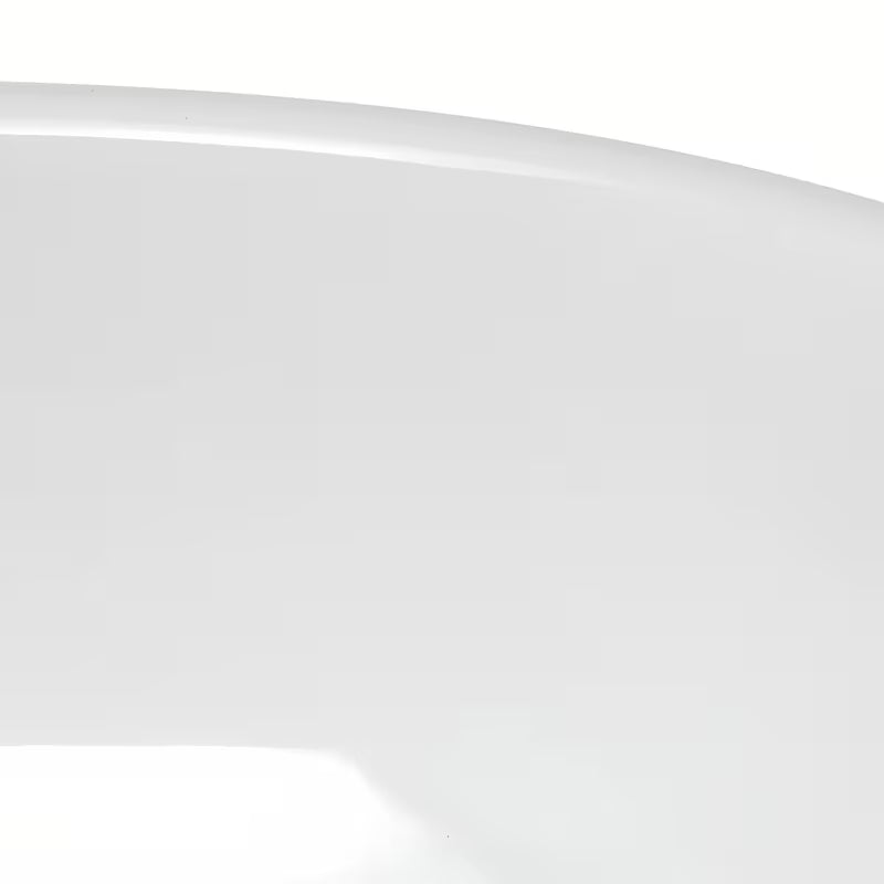 Okrugli bijeli keramički umivaonik na ploču Glacera Vallone bez preljeva