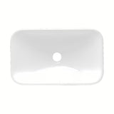 Bijeli keramički umivaonik na ploču Glacera Vallone 49 x 30 cm bez preljeva sa zaobljenim oblikom.