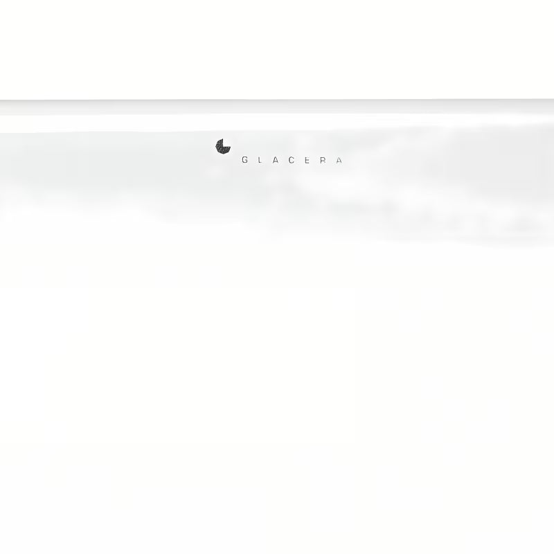 Bijeli keramički umivaonik na ploču Glacera Vallone 49 x 30 cm bez preljeva sa zaobljenim oblikom.