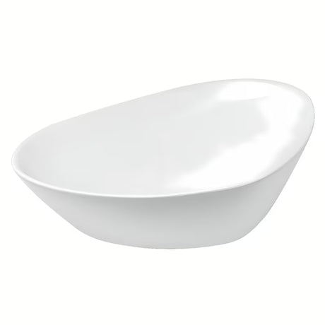 Bijeli keramički umivaonik na ploču Glacera Vallone bez preljeva dimenzija 58,5x38,5 cm.