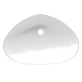 Bijeli keramički umivaonik na ploču Glacera Vallone bez preljeva dimenzija 58,5x38,5 cm.