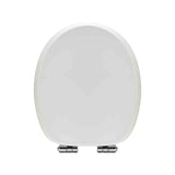 Bijela WC daska Glacera od MDF-a s tehnologijom soft Close i mesinganim šarkama