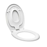 Bijela dječja WC daska Glacera Babynew s integriranim umetkom i sporim spuštanjem soft Close.