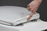 Bijela supertanka WC daska Glacera EasySlim33 od duroplasta s soft Close i pričvršćenjem EasyLock