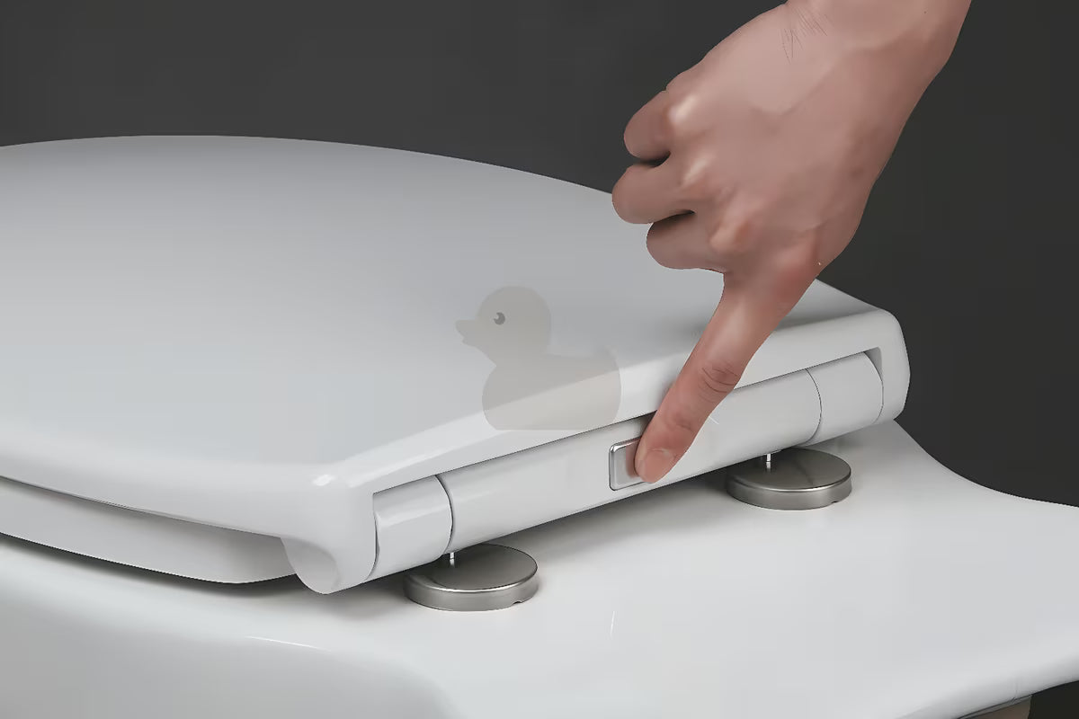 Bijela supertanka WC daska Glacera EasySlim44 od duroplasta sa šarkama soft Close i pričvršćenjem EasyLock.