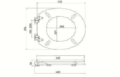 Glacera WC daska od MDF-a u dekoru oraha sa šarkama soft Close i Easy pričvršćenjem