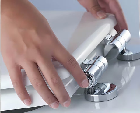 Glacera WC daska od MDF-a u dekoru oraha sa šarkama soft Close i Easy pričvršćenjem