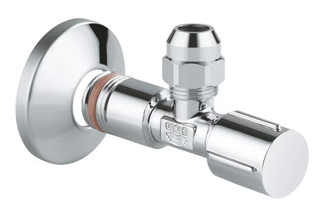 Kutni ventil Grohe Chrome pro za zidnu ugradnju s metalnom ručicom i rozetom