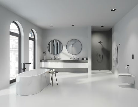 Tipka za ispiranje tipka Grohe Arena Cosmopolitan S u boji brušeni Hard Graphite pro podžbukni vodokotlići