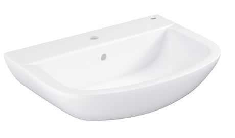 Viseći umivaonik Grohe Bau Ceramic 65 u bijeloj boji s preljevom i otvorom pro za slavinu