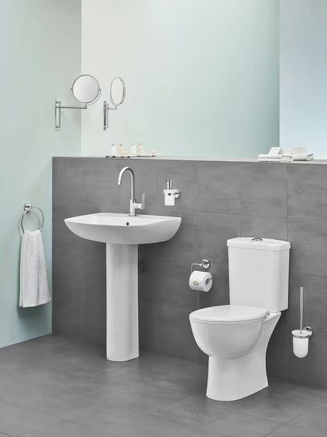 Viseći umivaonik Grohe Bau Ceramic 65 u bijeloj boji s preljevom i otvorom pro za slavinu