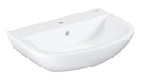 Viseći umivaonik Grohe Bau Ceramic 60 u bijeloj boji s otvorom pro za slavinu i preljevom