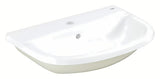 Ugradbeni umivaonik Grohe Bau Ceramic 55 u boji alpine white s preljevom i otvorom za pro slavinu