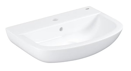 Viseći umivaonik Grohe Bau Ceramic 55 u bijeloj boji s otvorom pro za slavinu i preljevom
