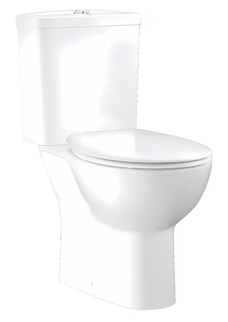Grohe Bau Ceramic stojeća WC školjka kombi Rimless sa stražnjim odvodom, vodokotlićem i WC školjke daskom u boji alpine-white