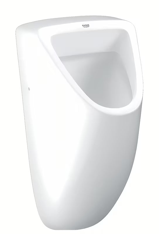Bijeli pisoar Grohe Bau Ceramic s minimalističkim dizajnom i glatkom glaziranom keramikom Alpine White.