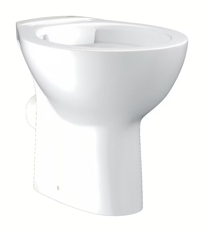 Stojeći podni WC školjke Grohe Bau Ceramic rimless u boji Alpine White od glazirane staklokeramike.