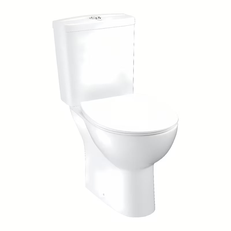 Bijeli WC kombi Grohe Bau Ceramic s Rimless školjkom i slim sjedalom soft Close