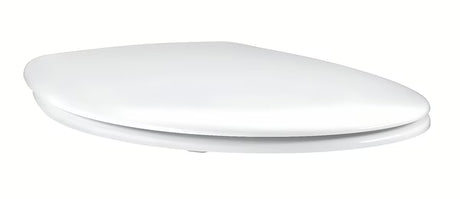 Bijela WC daska Grohe Bau Ceramic s poklopcem, soft Close spuštanjem i brzim otpuštanjem pro lakšeg čišćenja.