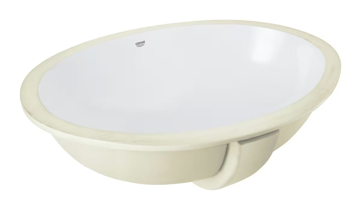 Ugradbeni umivaonik Grohe Bau Ceramic 55 560 × 420 mm u izvedbi alpine white s preljevom