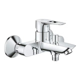Jednoručna Baterija zidna miješalica za kadu Grohe bauloop u krom izvedbi bez tuš seta.