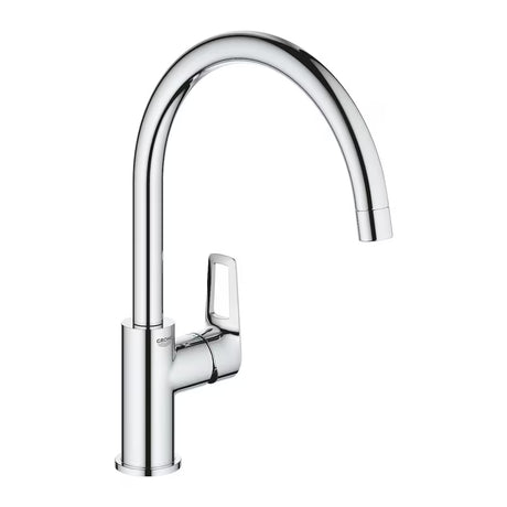 Kromirana jednoručna baterija miješalica za sudoper Grohe bauloop s visokim zakretnim izljevom