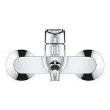 Jednoručna Baterija zidna miješalica za kadu Grohe bauloop u krom izvedbi bez tuš seta.