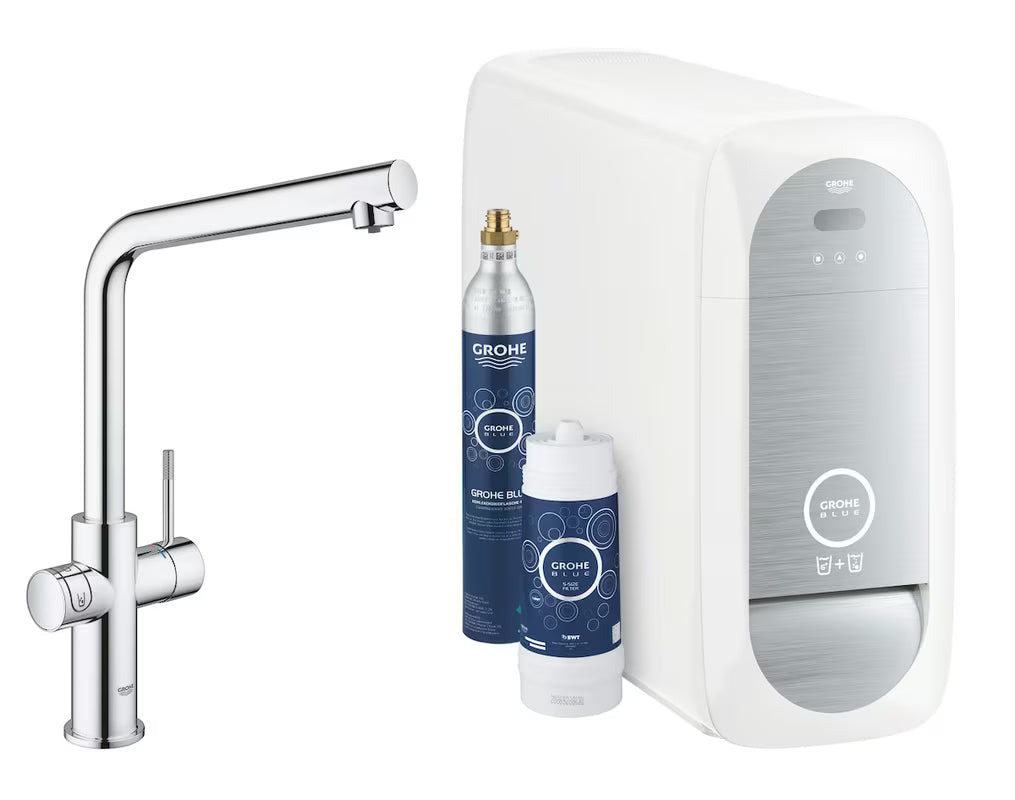 Kromirana miješalica za sudoper Grohe Blue Home Duo pro za filtriranu, ohlađenu i gaziranu vodu