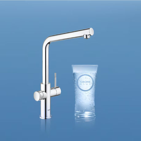 Kromirana miješalica za sudoper Grohe Blue Home Duo pro za filtriranu, ohlađenu i gaziranu vodu