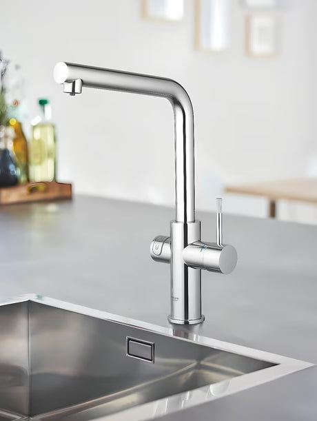 Kromirana miješalica za sudoper Grohe Blue Home Duo pro za filtriranu, ohlađenu i gaziranu vodu