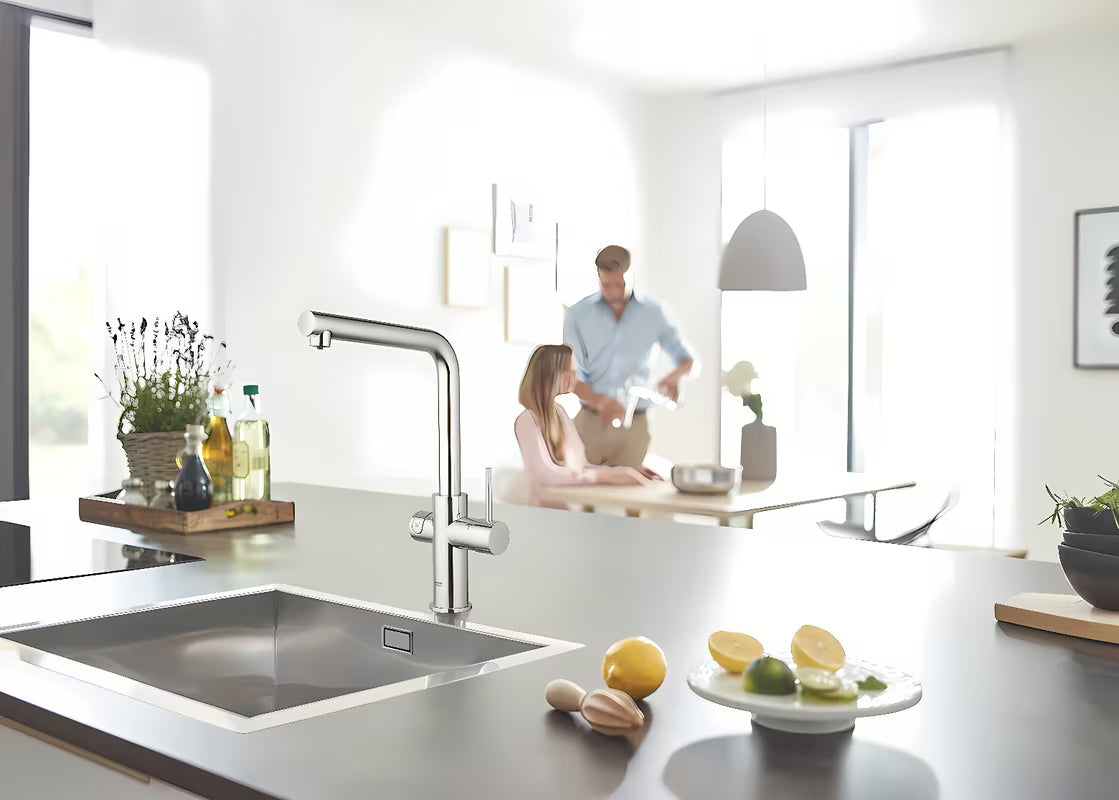 Kromirana miješalica za sudoper Grohe Blue Home Duo pro za filtriranu, ohlađenu i gaziranu vodu