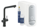 Grohe Blue Home Duo miješalica za sudoper s filtracijom i hlađenjem vode u izvedbi velvet black