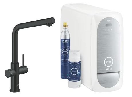 Grohe Blue Home Duo miješalica za sudoper s filtracijom i hlađenjem vode u izvedbi velvet black