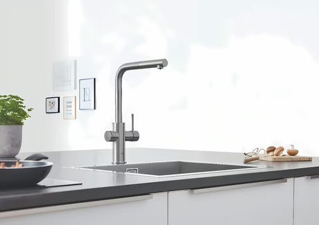Grohe Blue Home miješalica za sudoper supersteel s funkcijom filtracije i hladnjakom pro za gaziranu vodu