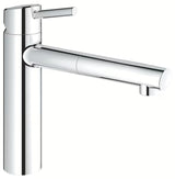 Kromirana miješalica za sudoper Grohe Concetto New sa srednje visokim zakretnim izljevom i izvlačnim tušem