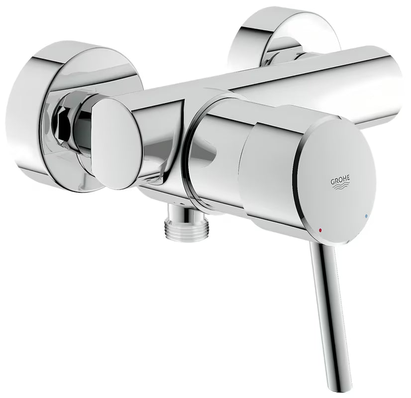 Zidna jednoručna baterija miješalica za tuš Grohe Concetto New u krom izvedbi s ovalnim dizajnom
