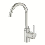 Kuhinjska miješalica za sudoper Grohe Concetto New s visokim zakretnim izljevom u izvedbi supersteel.