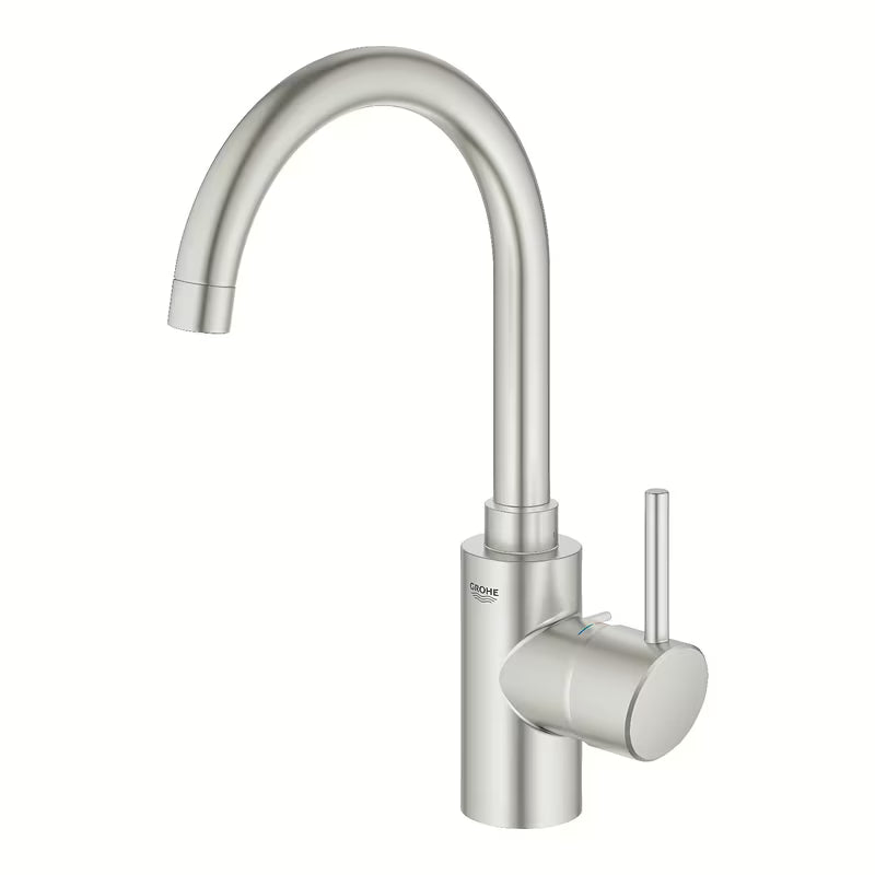 Kuhinjska miješalica za sudoper Grohe Concetto New s visokim zakretnim izljevom u izvedbi supersteel.