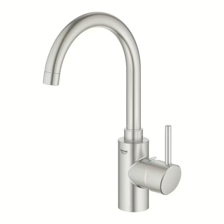 Kuhinjska miješalica za sudoper Grohe Concetto New s visokim zakretnim izljevom u izvedbi supersteel.