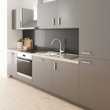 Kromirana miješalica za sudoper Grohe Concetto New s visokim zakretnim izljevom i izvlačnim tušem.