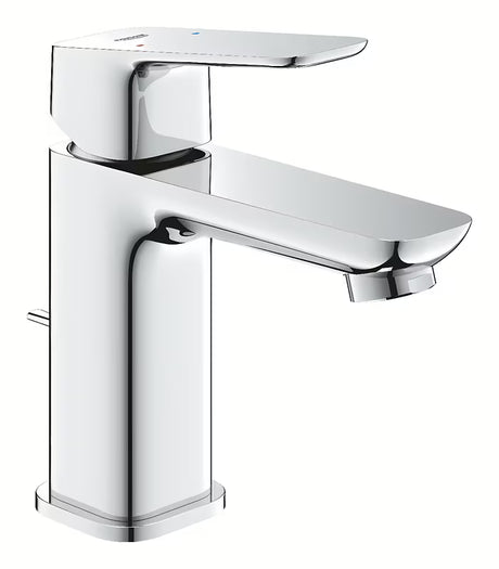 Kromirana jednoručna baterija miješalica za umivaonik Grohe Cubeo s odvodom u sjajnoj izvedbi