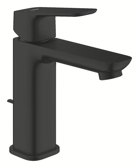 Grohe Cubeo jednoručna baterija miješalica za umivaonik u mat crnoj s odvodom