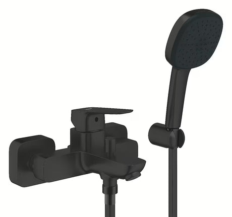 Grohe Cubeo zidna baterija za kadu u crnoj mat boji sa setom za tuširanje