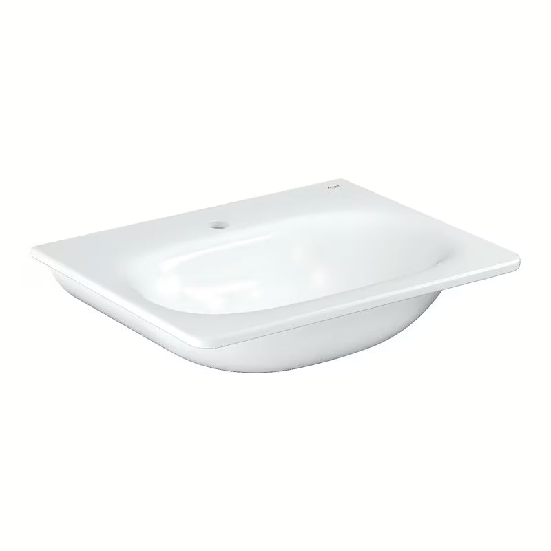 Viseće keramički umivaonik Grohe Essence Ceramic 600 x 485 mm u bijeloj boji Alpine White s tankim rubom