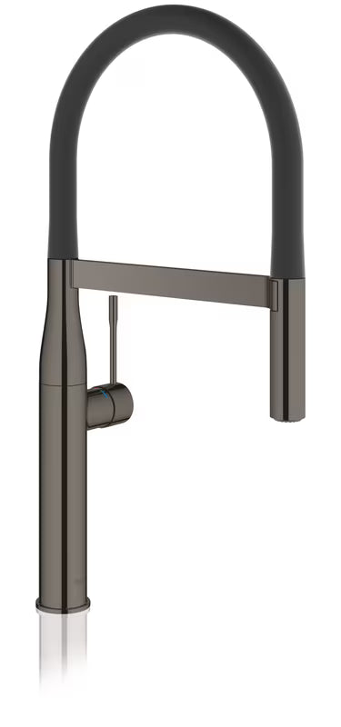 Miješalica za Sudoper Grohe Essence Professional u izvedbi hard graphite s izvlačnim tušem i zakretnim izljevom