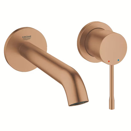 Podžbukna miješalica za umivaonik Grohe Essence New u izvedbi brushed warm sunset pro za zidnu montažu