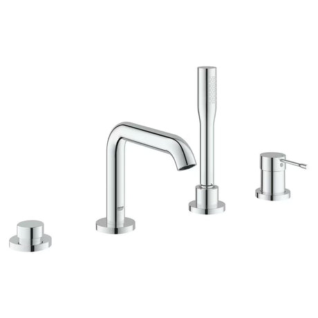 Kromirana četverootvorna miješalica za kadu Grohe Essence New s tušem i ručicom